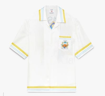 TENNIS LANDSCAPE CUBAN COLLAR SS SHIRT