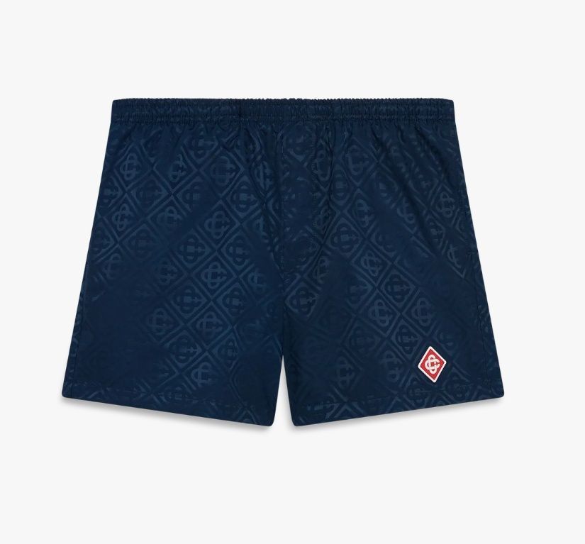 MONOGRAM JACQUARD SWIM SHORTS NVY, Colour: NAVY, Size: SMALL