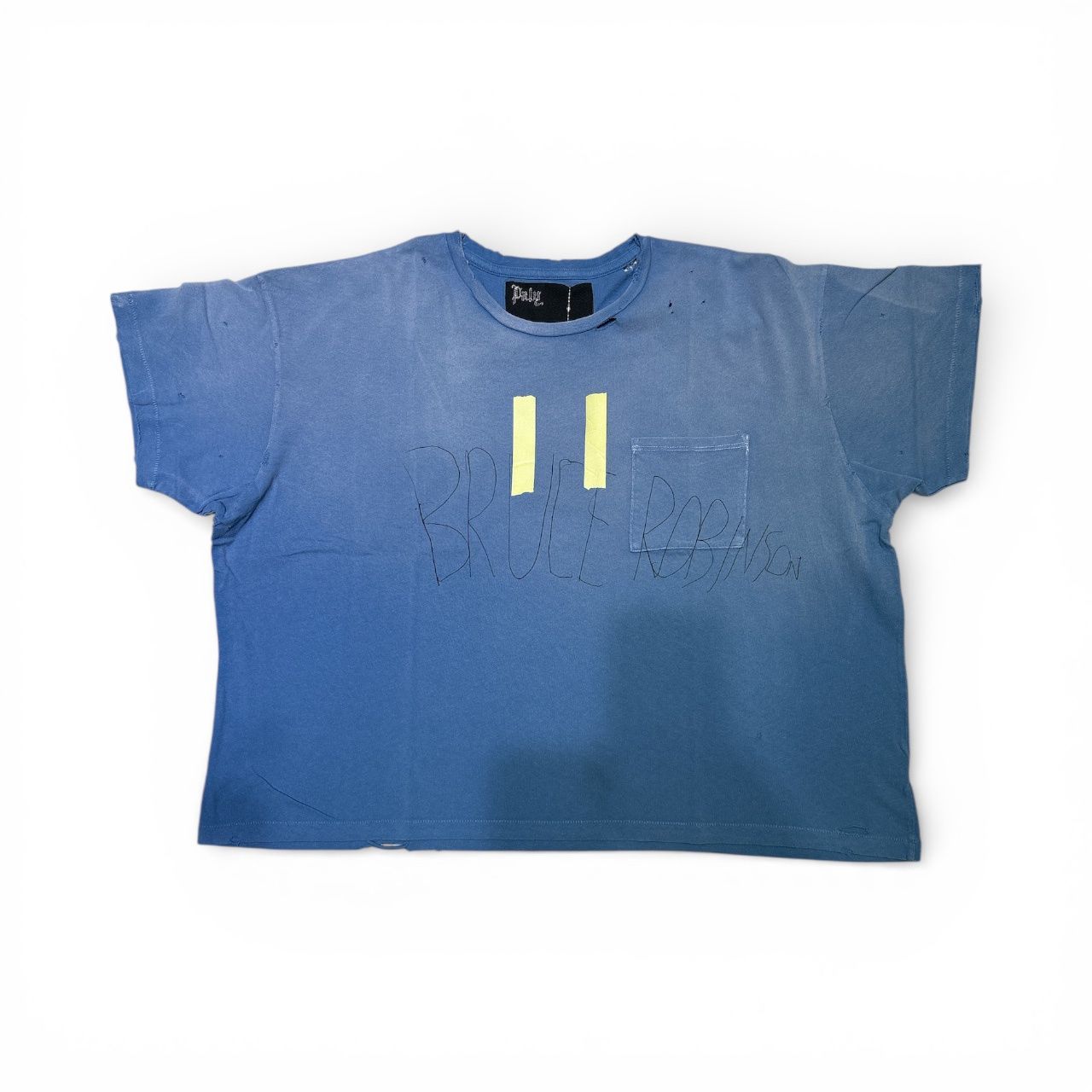 BRUCE POCKET T SHIRT, Colour: LIGHT BLUE, Size: LARGE