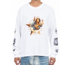STAR GIRL LS T SHIRT WHT