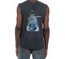 MONK MUSCLE TEE JET BLK, Colour: JET BLACK, Size: SMALL