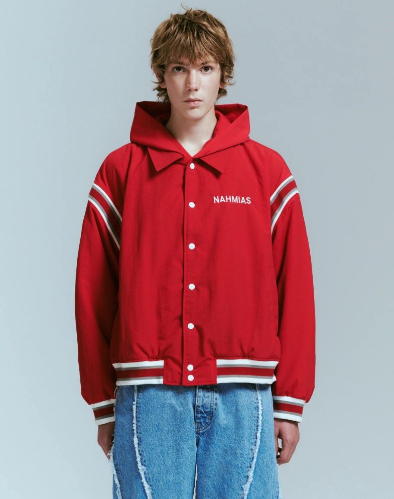 HOODED COACHES JACKET RED, Colour: RED, Size: LARGE