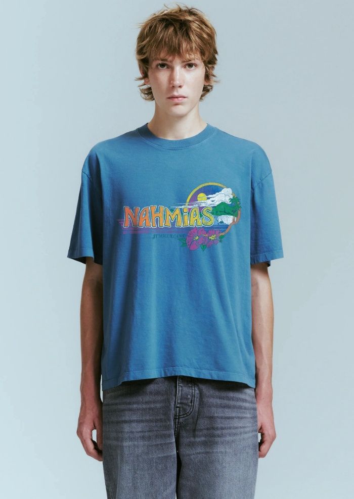 POINT BREAK BOXY TEE STL BLU, Colour: STEEL BLUE, Size: XS