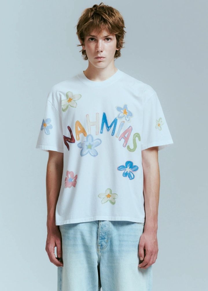 SUPER BLOOM BOXY TEE WHT, Colour: WHITE, Size: XS