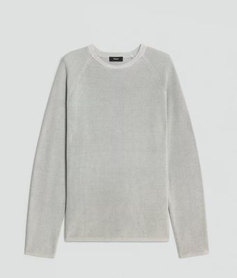 WASHED CREWNECK SWEATER IN COTTON