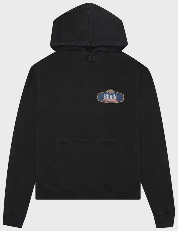RACING CREST HOODIE VTG BLK/NVY, Colour: VINTAGE BLACK/NAVY, Size: SMALL