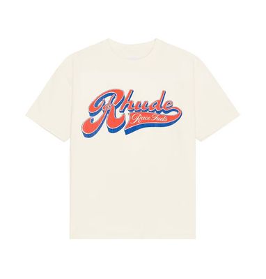 RHUDE PIT STOP TEE VTG WHT/RED/BLU