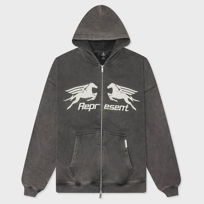 PEGASUS ZIP THROUGH HOODIE VTG GRY