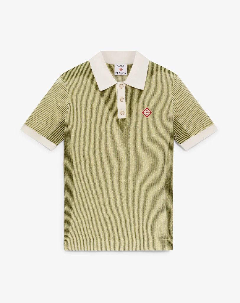 VERTICAL STRIPE POLO SHIRT, Size: SMALL