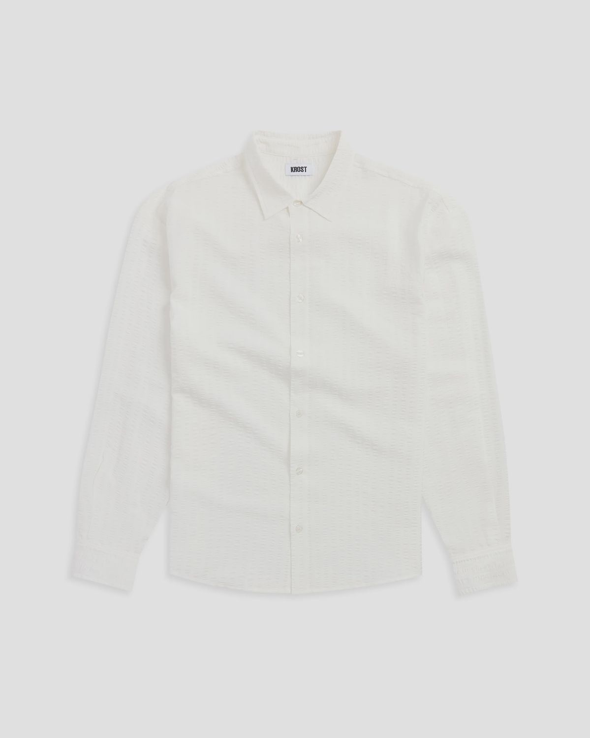 JORDAN STRIPED WRINKLE SHIRT - WHITE, Size: SMALL