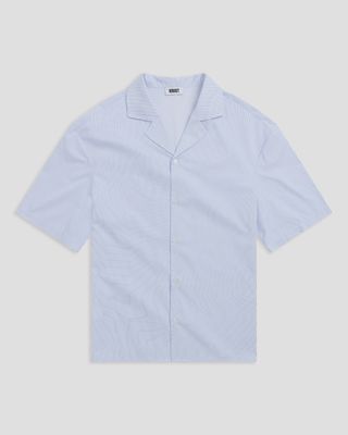 COTTON STRIPE BOWLING SHIRT