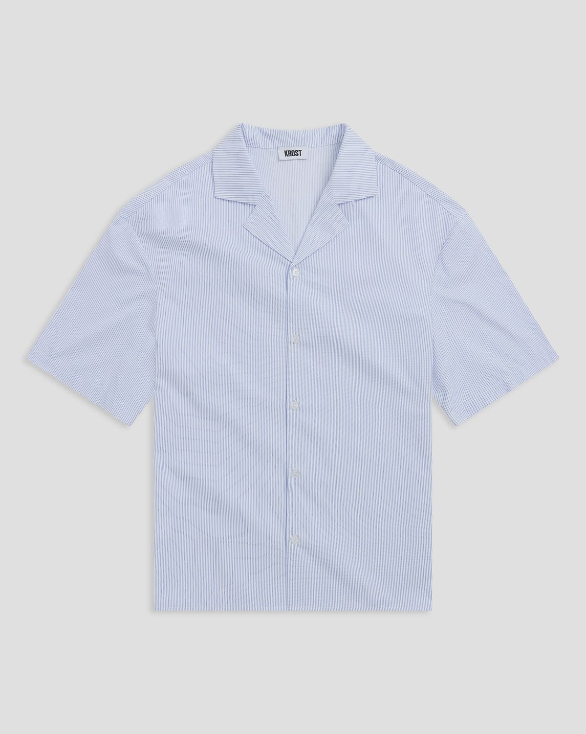 COTTON STRIPE BOWLING SHIRT, Size: MEDIUM