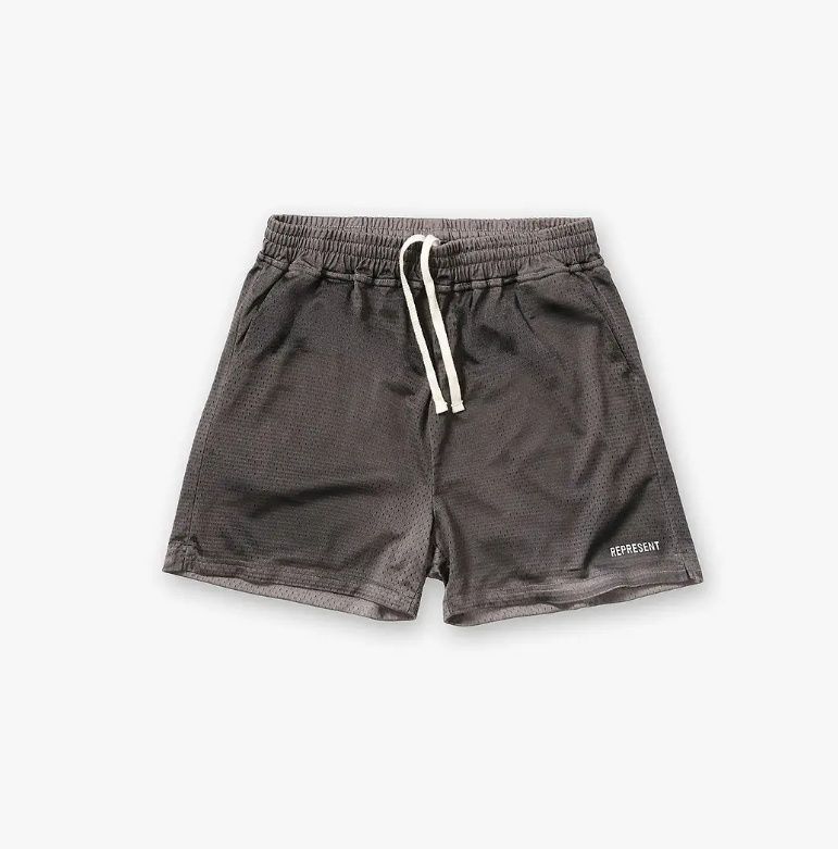 WASHED MESH SHORTS VTG GRY, Colour: VINTAGE GREY, Size: SMALL