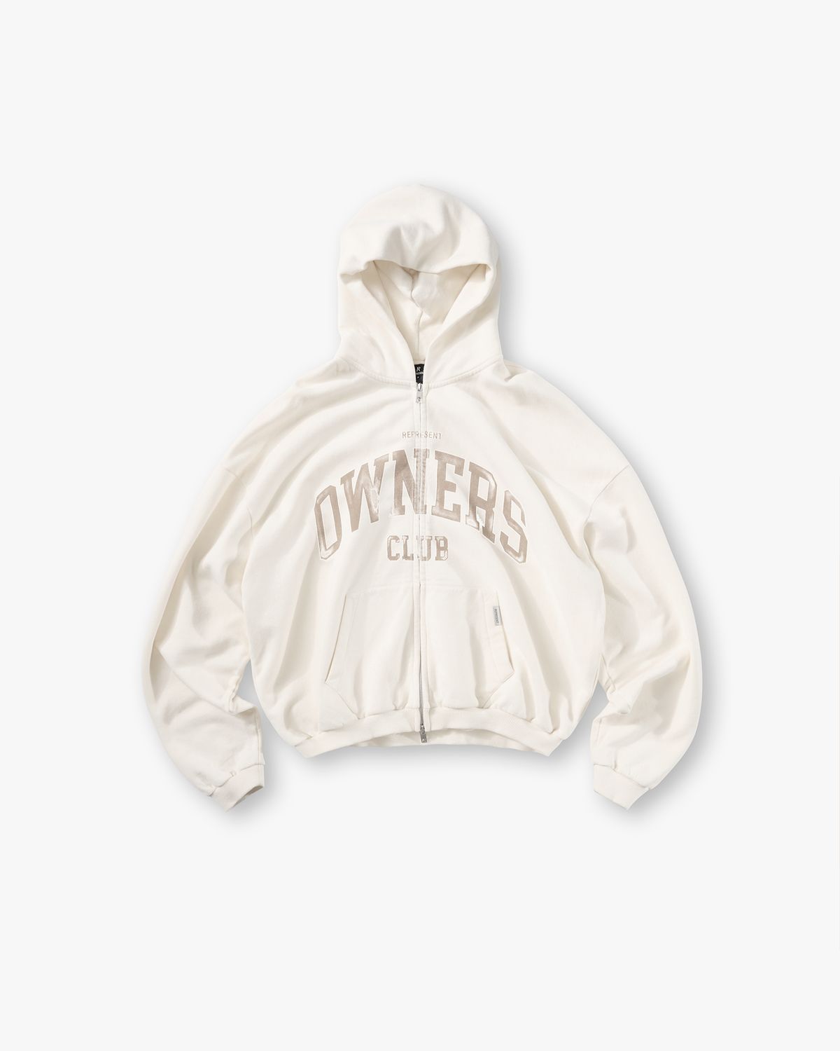 OWNERS ZIP THROUGH HOODIE - CHALK, Size: XS