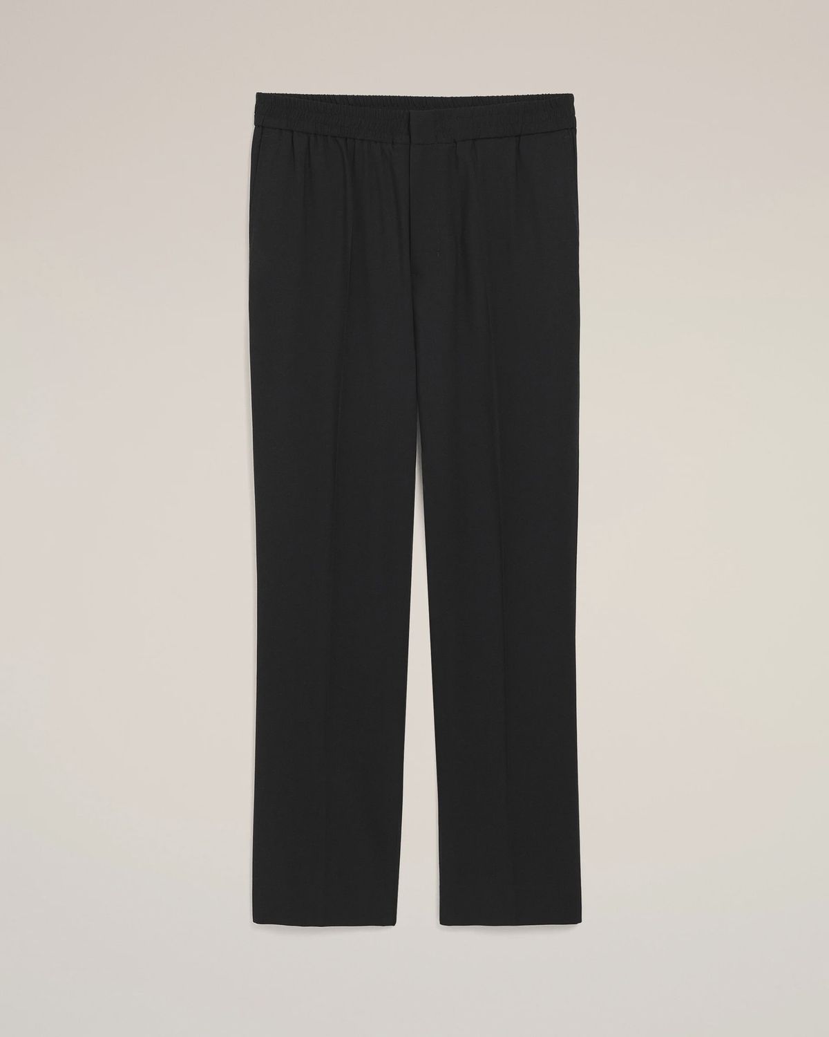 ELASTICATED WAIST TROUSER BLK, Colour: BLACK, Size: SMALL