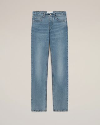 BLUE COTTON CLASSIC FIT JEANS