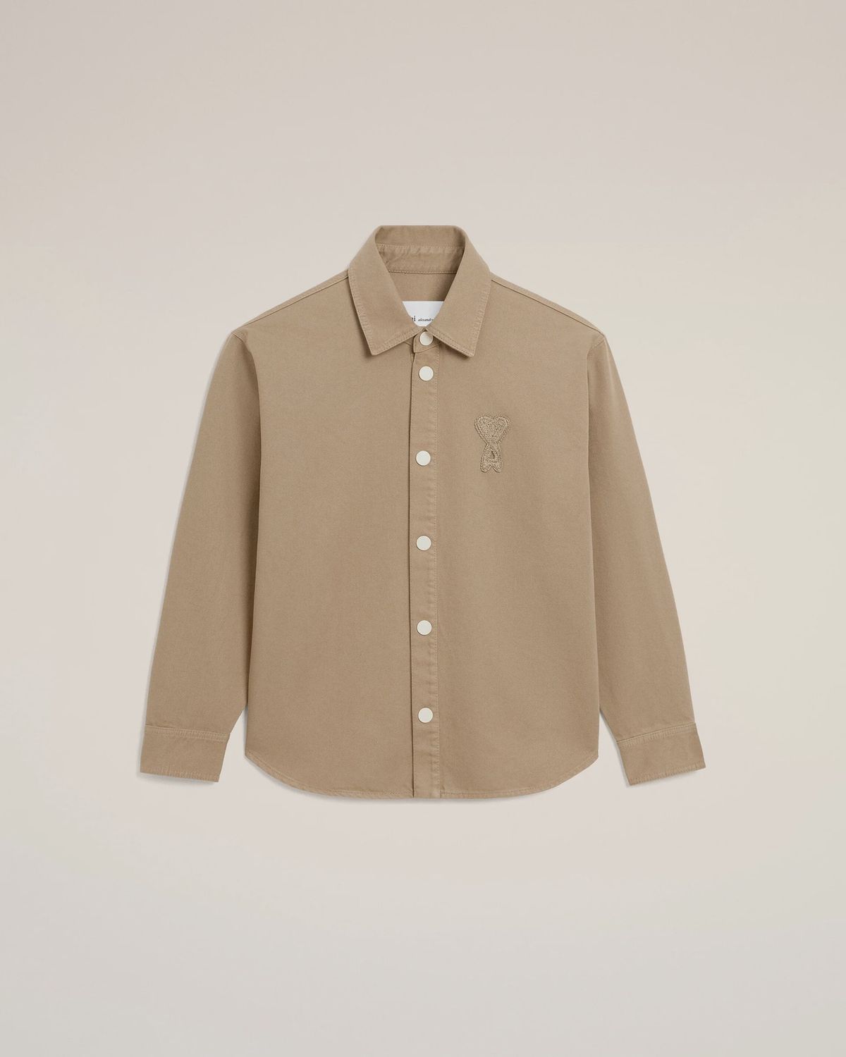 COTTON KNITTED ADC OVERSHIRT, Colour: BEIGE, Size: SMALL