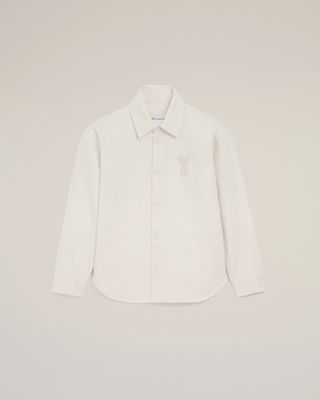 COTTON KNITTED ADC OVERSHIRT WHT