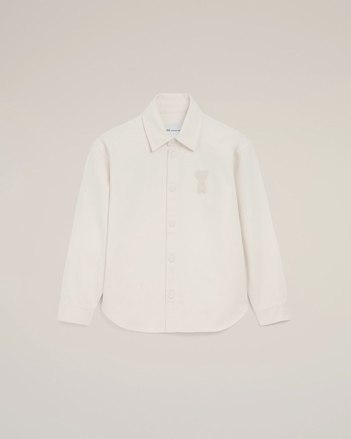COTTON KNITTED ADC OVERSHIRT WHT, Colour: WHITE, Size: SMALL