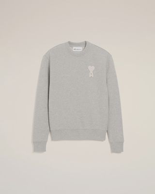 GREY COTTON KNITTED ADC SWEATSHIRT
