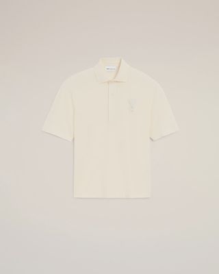 COTTON ADC KNITTED PATCH POLO CRM