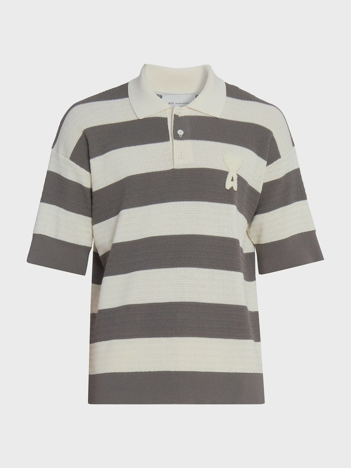 ADC POLO BLANC CREME/CARBONE, Colour: BLANC CREME/CARBONE, Size: XS