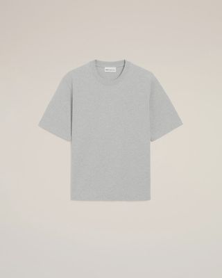 COTTON ADC EMBOSSED T SHIRT GRY