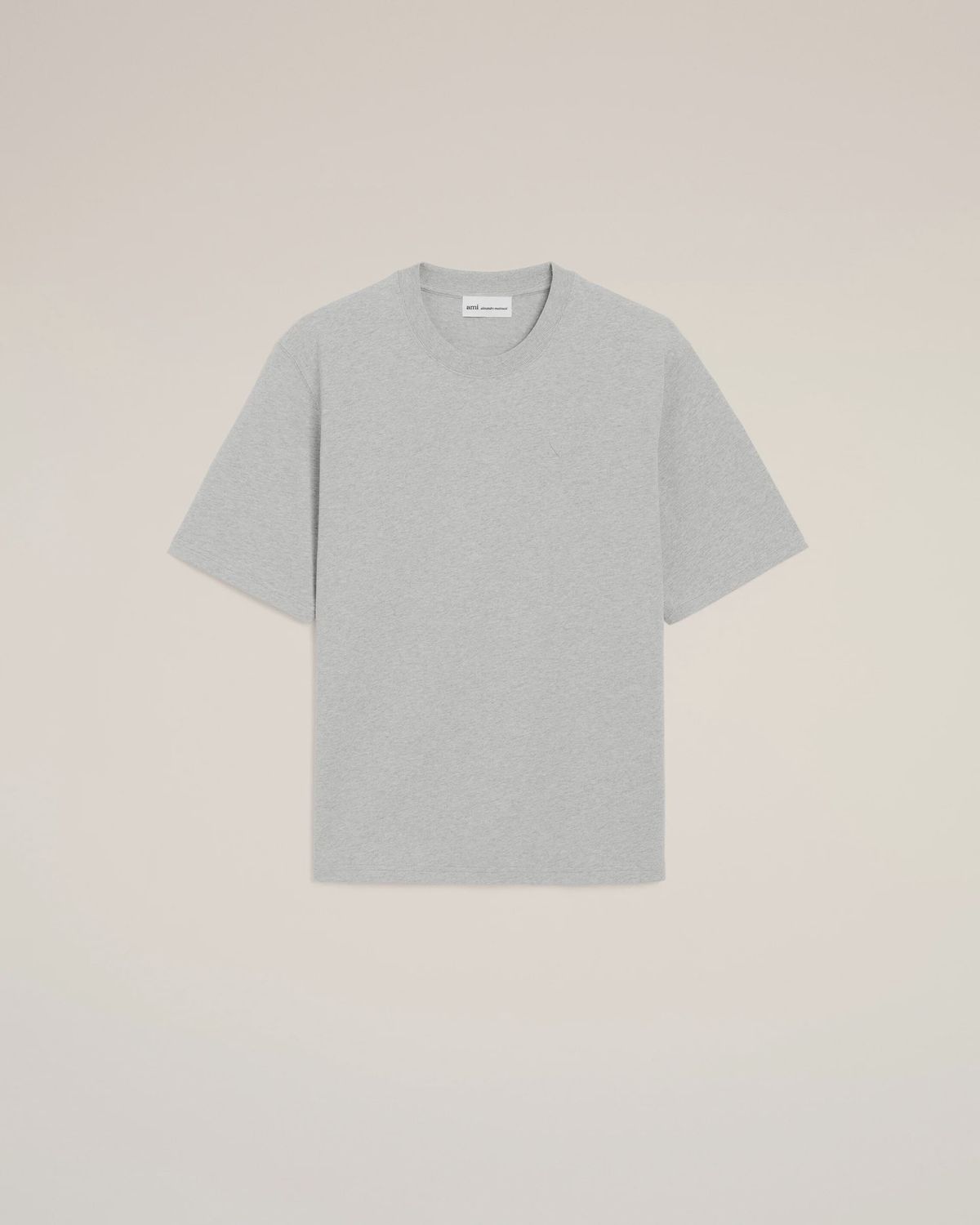 COTTON ADC EMBOSSED T SHIRT GRY, Colour: GREY, Size: SMALL