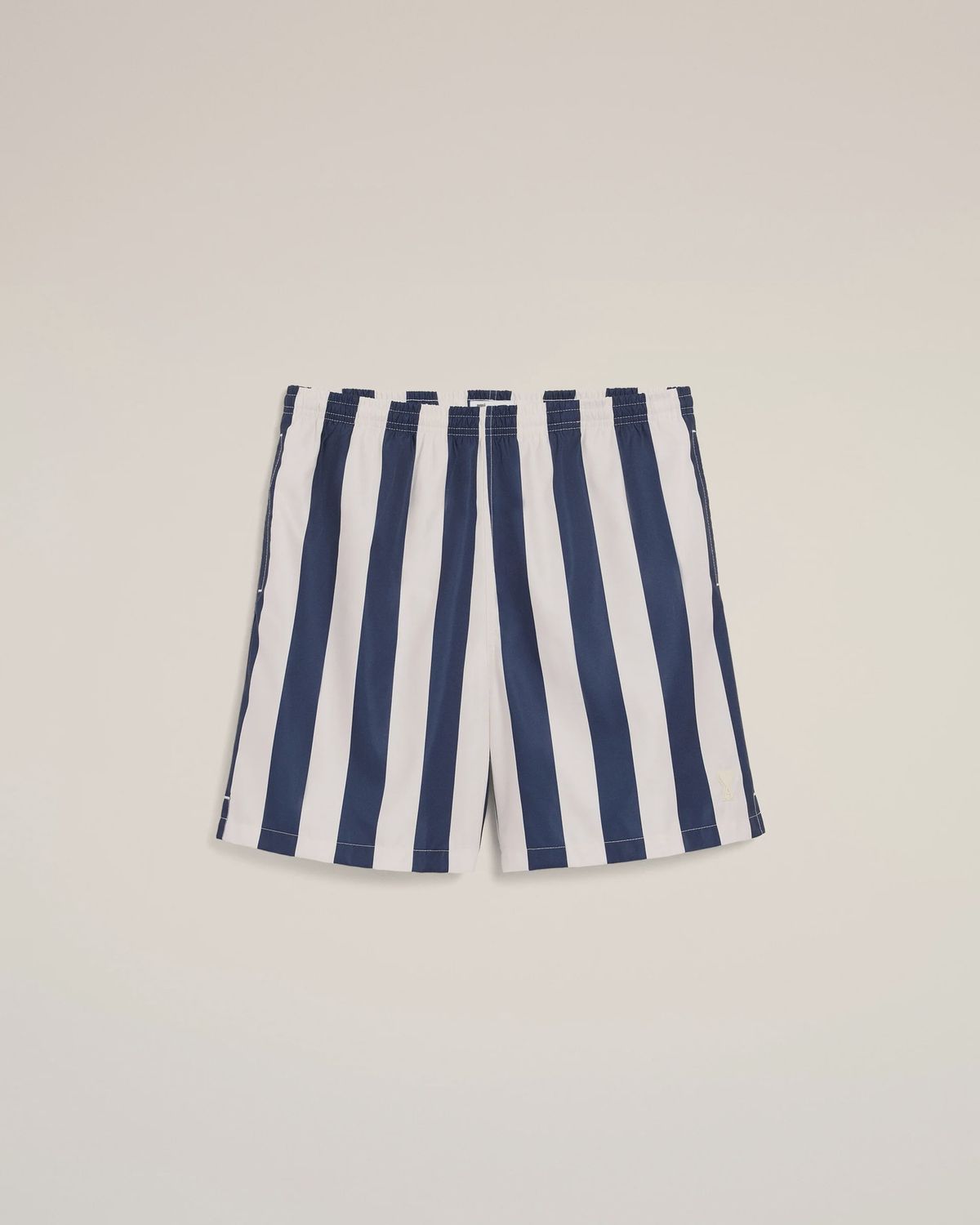 WHITE AND NAVY LONG STRIPES SWIMSUIT, Colour: WHITE CREAM/INK, Size: MEDIUM