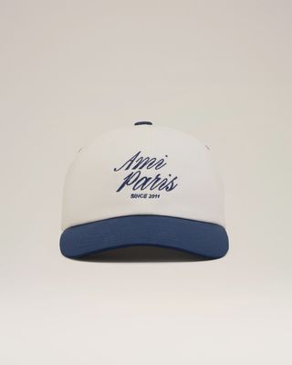 BICOLOR COTTON AMI PARIS CAP BLUE WHITE