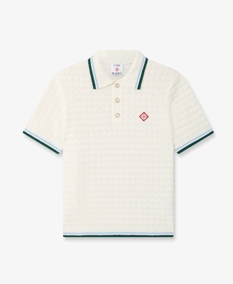 BOUCLE SHORT SLEEVE POLO, Size: MEDIUM