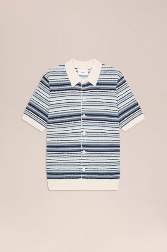 Nolan Polo Cardigan, Colour: Navy Multi, Size: XL