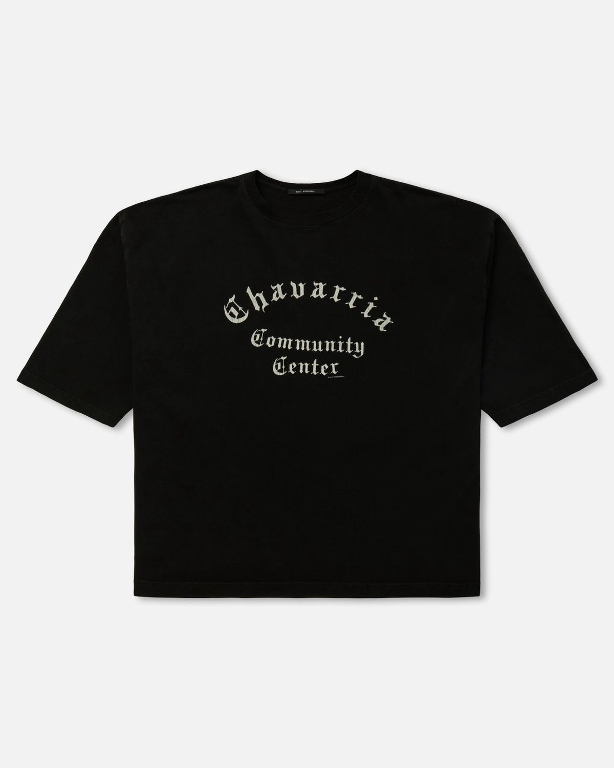 CHAVARRIA COMMUNITY CENTER BIG BOX BUFFALO TEE BLACK, Colour: BLACK, Size: XS