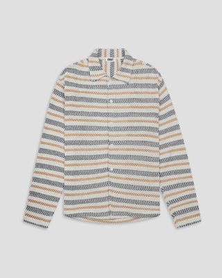 SPECKLED STRIPE KNIT LOUNGE SHIRT