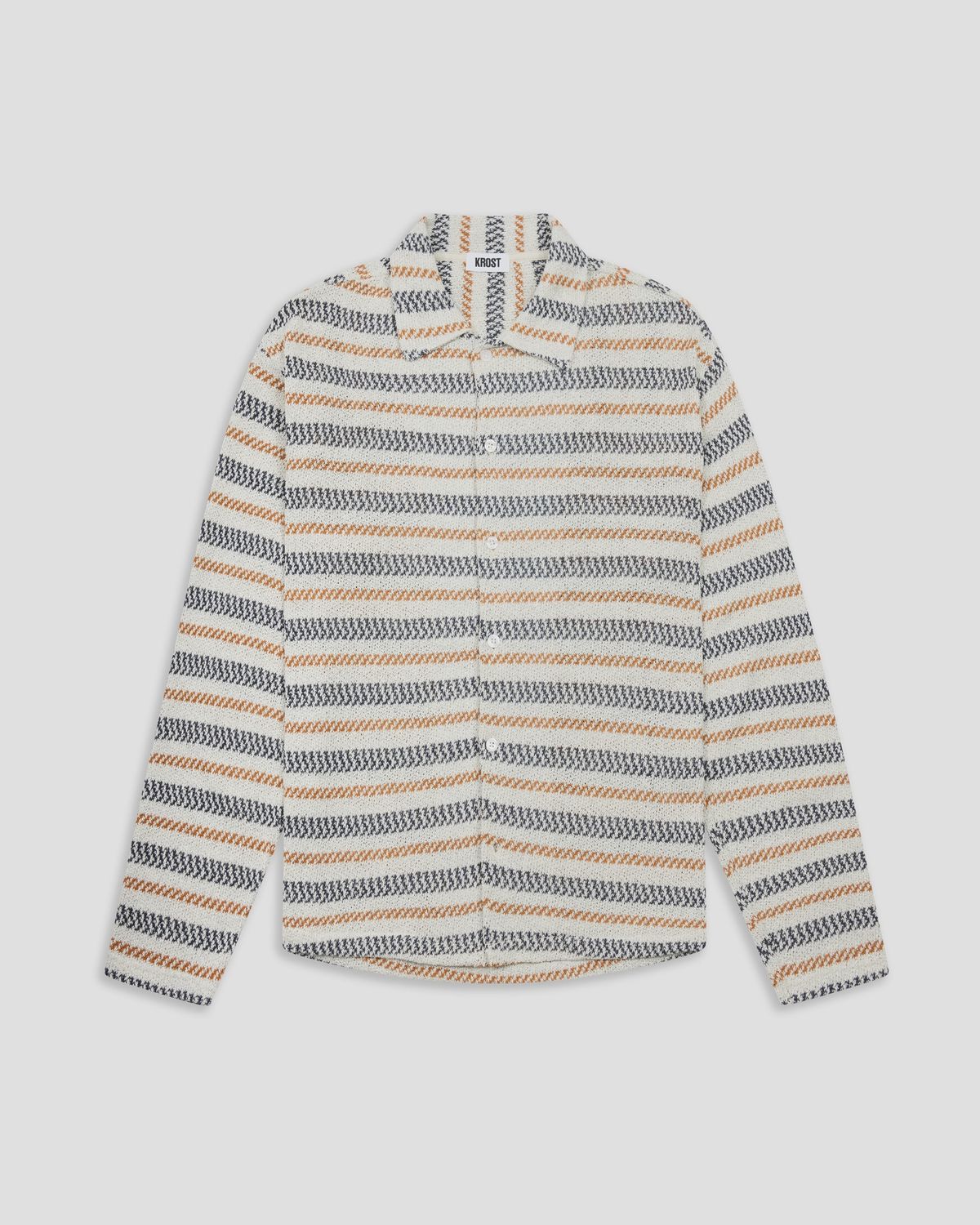 SPECKLED STRIPE KNIT LOUNGE SHIRT, Colour: MULTI, Size: MEDIUM