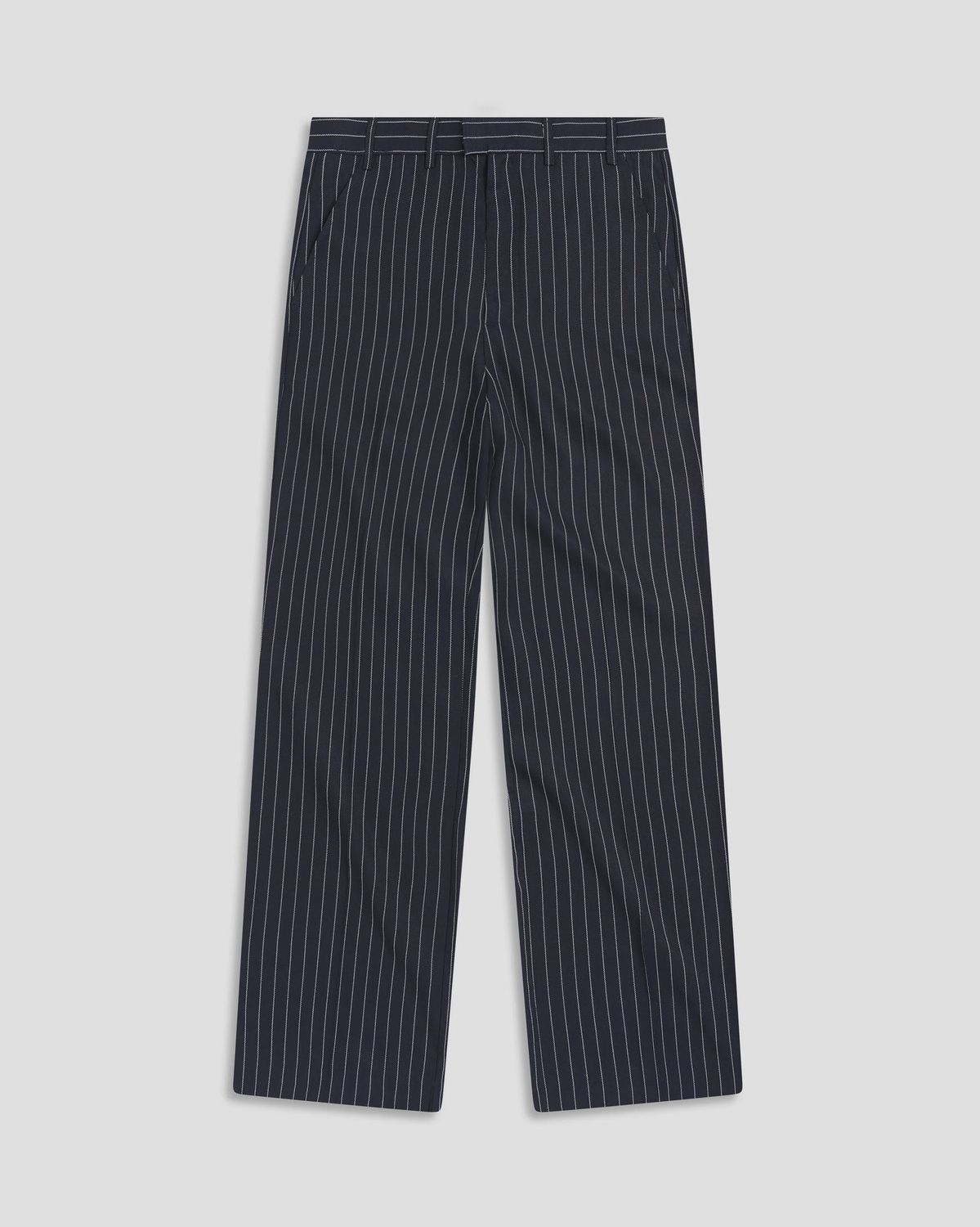 ELLIOTT PINSTRIP TROUSER NVY, Colour: NAVY, Size: SMALL