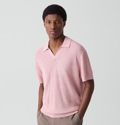 BRENAN POLO SHIRT PACIFIC LINEN PNK