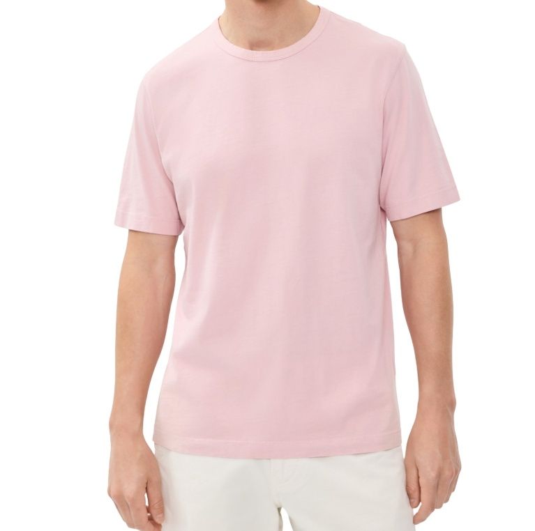 CREWNECK TINTED TEE PNK, Colour: CHALKED PINK, Size: SMALL