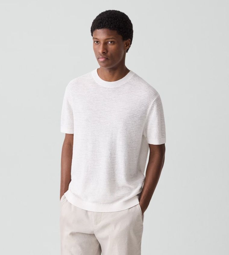 KOLBEN TEE PACIFIC LINEN IVY, Colour: WINTER IVORY, Size: SMALL