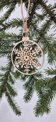 Drewniana Bombka Choinkowa