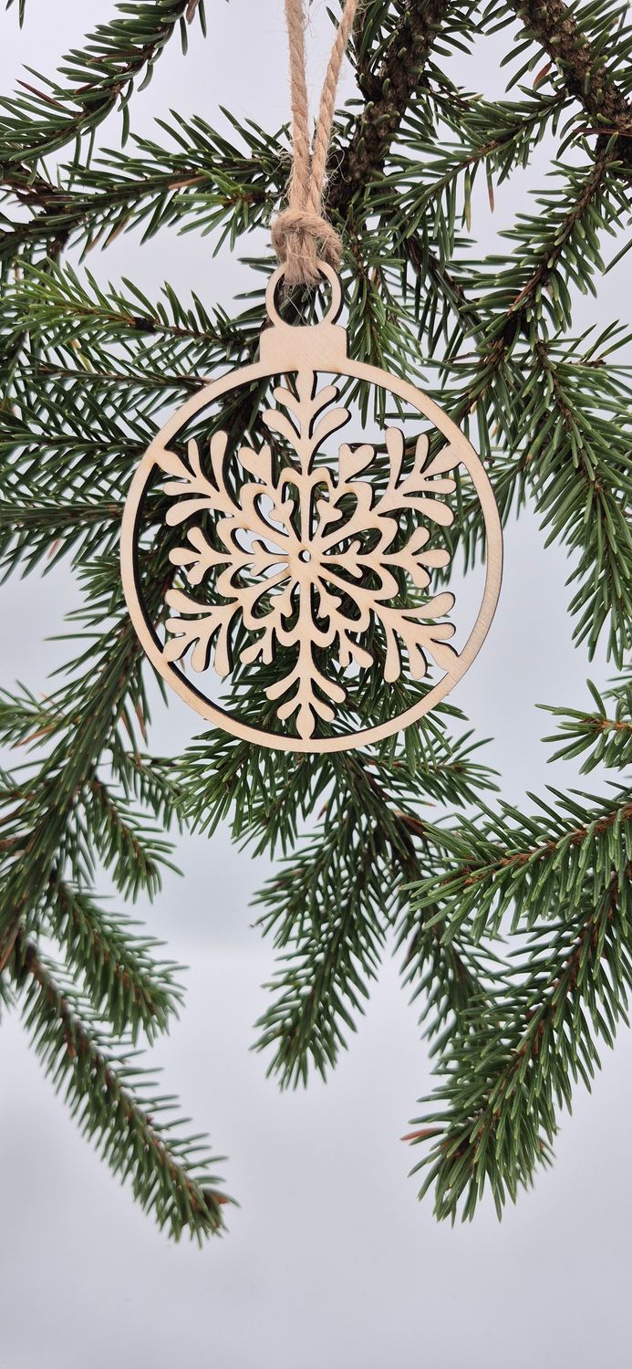 Drewniana Bombka Choinkowa