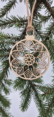 Drewniana Bombka Choinkowa