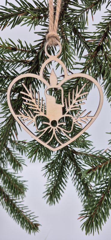 Drewniana Bombka Choinkowa