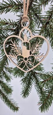 Drewniana Bombka Choinkowa