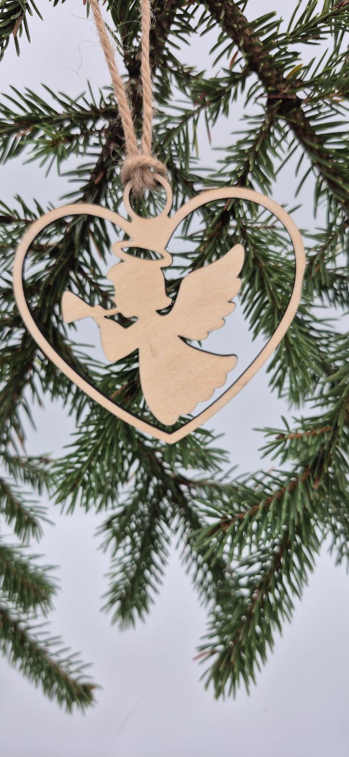 Drewniana Bombka Choinkowa