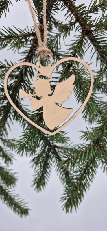 Drewniana Bombka Choinkowa