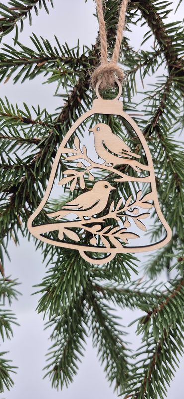 Drewniana Bombka Choinkowa