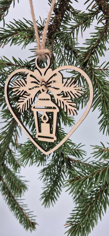 Drewniana Bombka Choinkowa