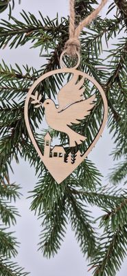 Drewniana Bombka Choinkowa