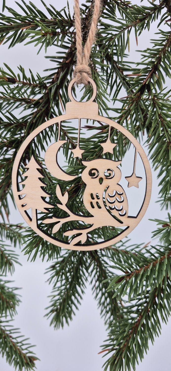 Drewniana Bombka Choinkowa